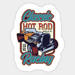 Classic hot rod racing Sticker